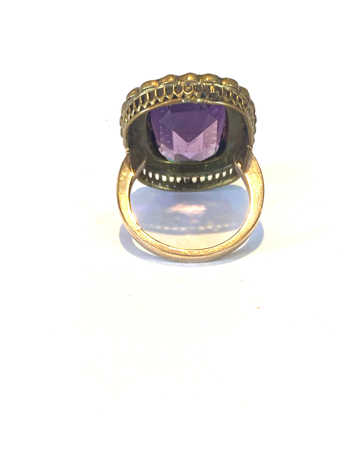 9ct Gold Amethyst and Pearl Ring