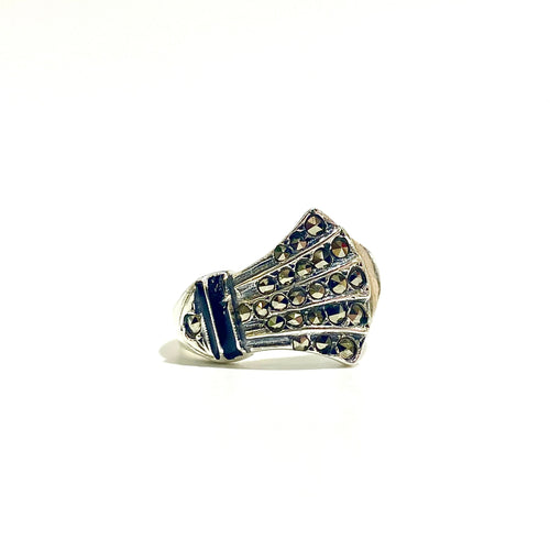 Sterling Silver Marcasite Fan Ring