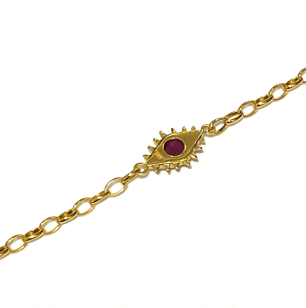 Evil Eye Enamel and Gemstone Bracelet