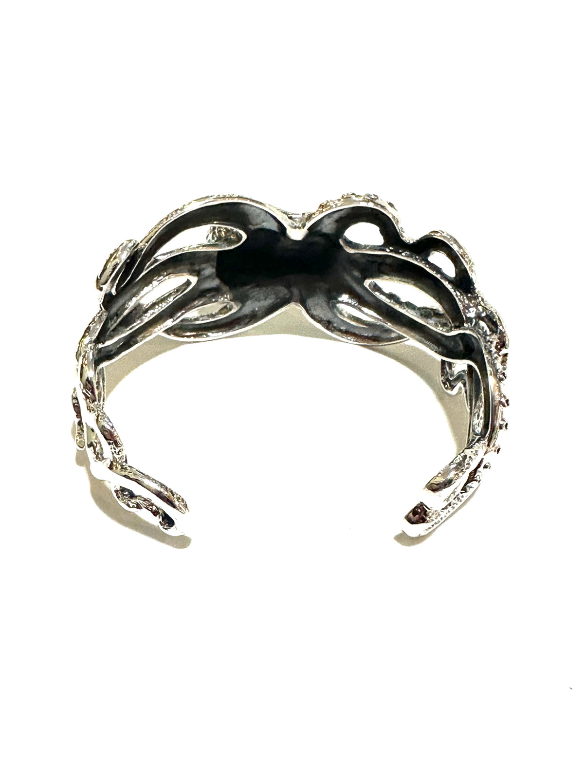 Large Sterling Silver Realist Octopus Cuff