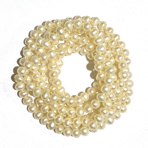 3mm Round Cultured Seed Pearl Strand Necklace