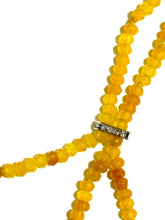 Faceted Yellow Beadded Agate Swag Necklace