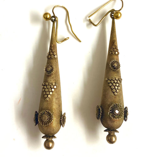 20ct Gold Filigree Earrings