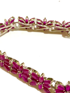 Ruby Sterling Silver Bracelet