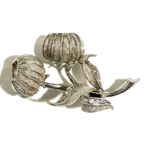 Sterling Silver Flower Brooch