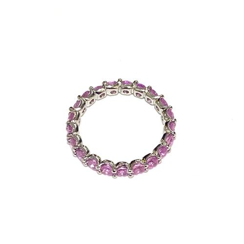 Sterling Silver Pink Sapphire Ring