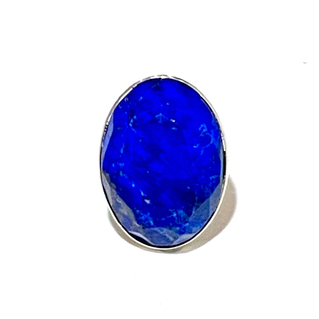 Sterling Silver Oval Lapis Lazuli Ring