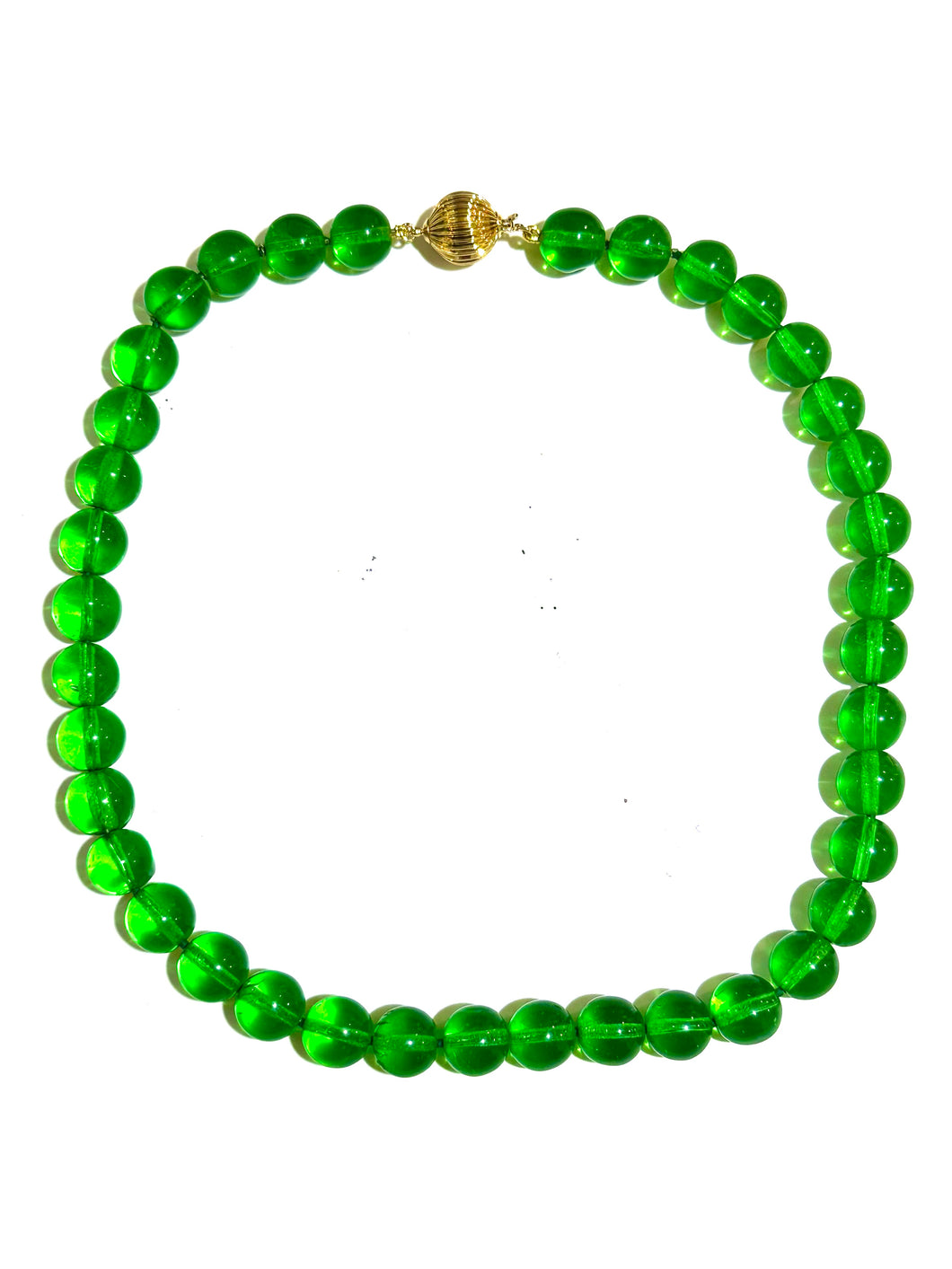 Green Glass Beaded Necklace