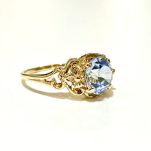 9ct Yellow Gold Blue Spinel Ring