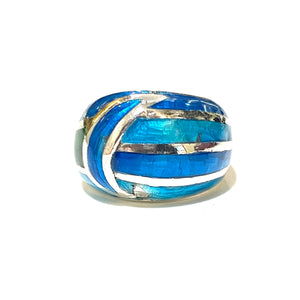 Sterling Silver Turquoise Enamel Ring
