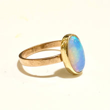 9ct Yellow Gold Natural Australian Opal Ring