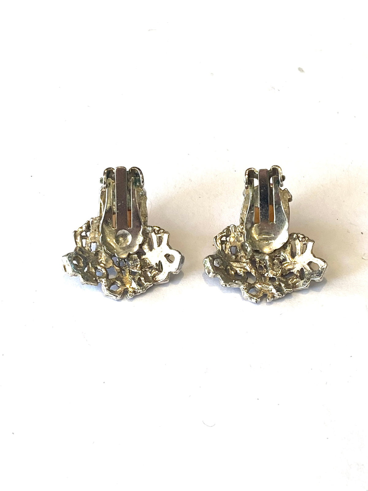Pink Vintage Costume Clip On Earrings