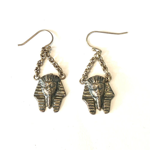 Sterling Silver Egyptian Pharaoh Earrings