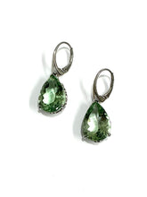 Prasiolite drop earrings