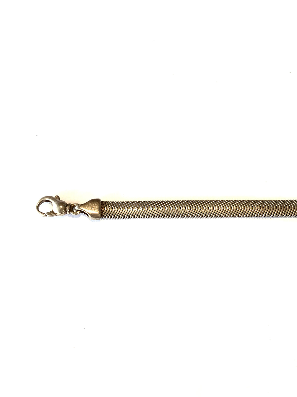 Flat Sterling Silver Chain Necklace