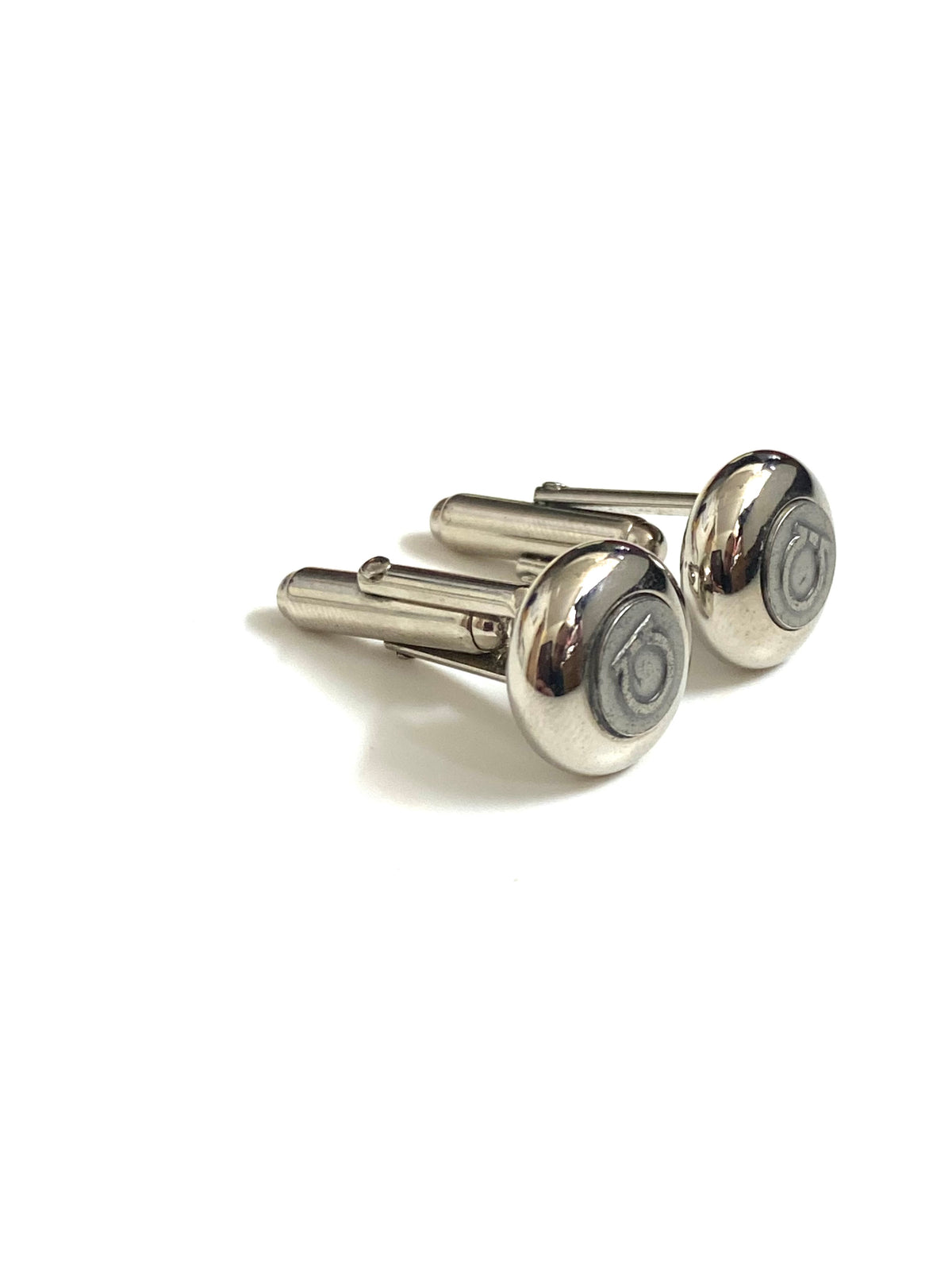 Ferragamo Round Silver Cufflinks