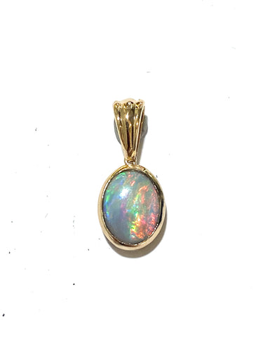 9ct Gold 1.55ct solid Opal Pendant