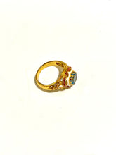 Brass Gemstone and Enamel Ring
