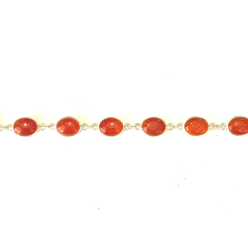 Sterling Silver Carnelian Bracelet