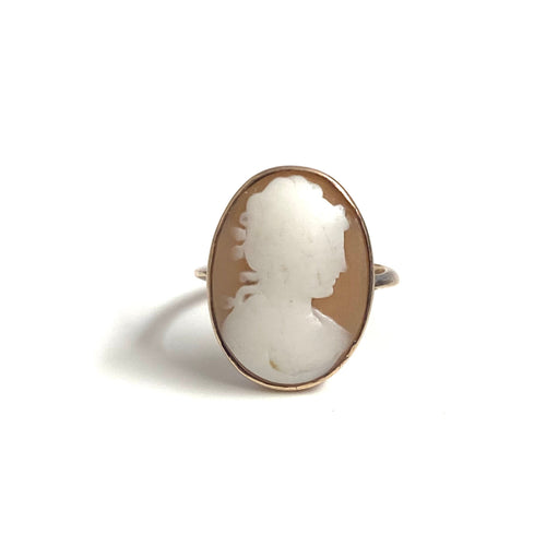 Antique 9ct Gold Cameo Ring