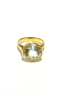 9ct Yellow 6.18ct Aquamarine Ring