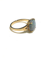9ct Gold Diamond and Solid Opal Ring