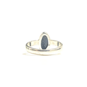 Oval Sterling Silver Opal Ring