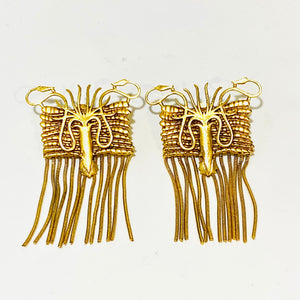 Silver Gold Plated Tassel Drop Earrings Game of Thrones x Masaba Gupta Collection