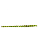 Faceted Peridot Sterling Silver Bracelet