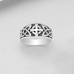 Sterling Silver Celtic Cross Signet Ring