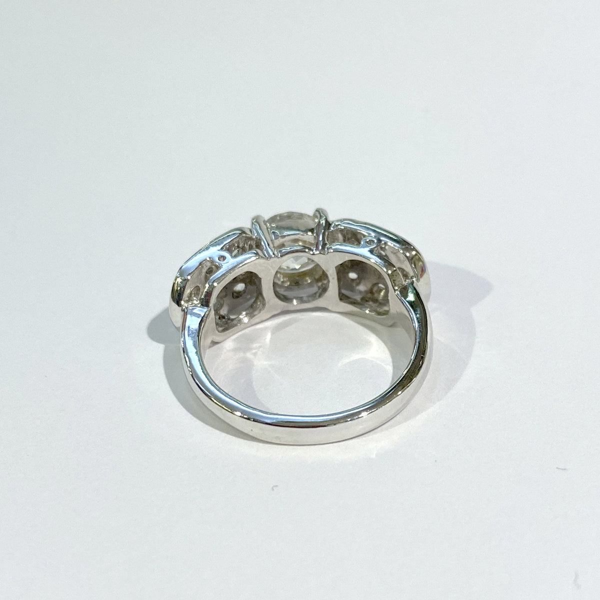 18ct White Gold 1.95ctw Old Cut Diamond Dress Ring