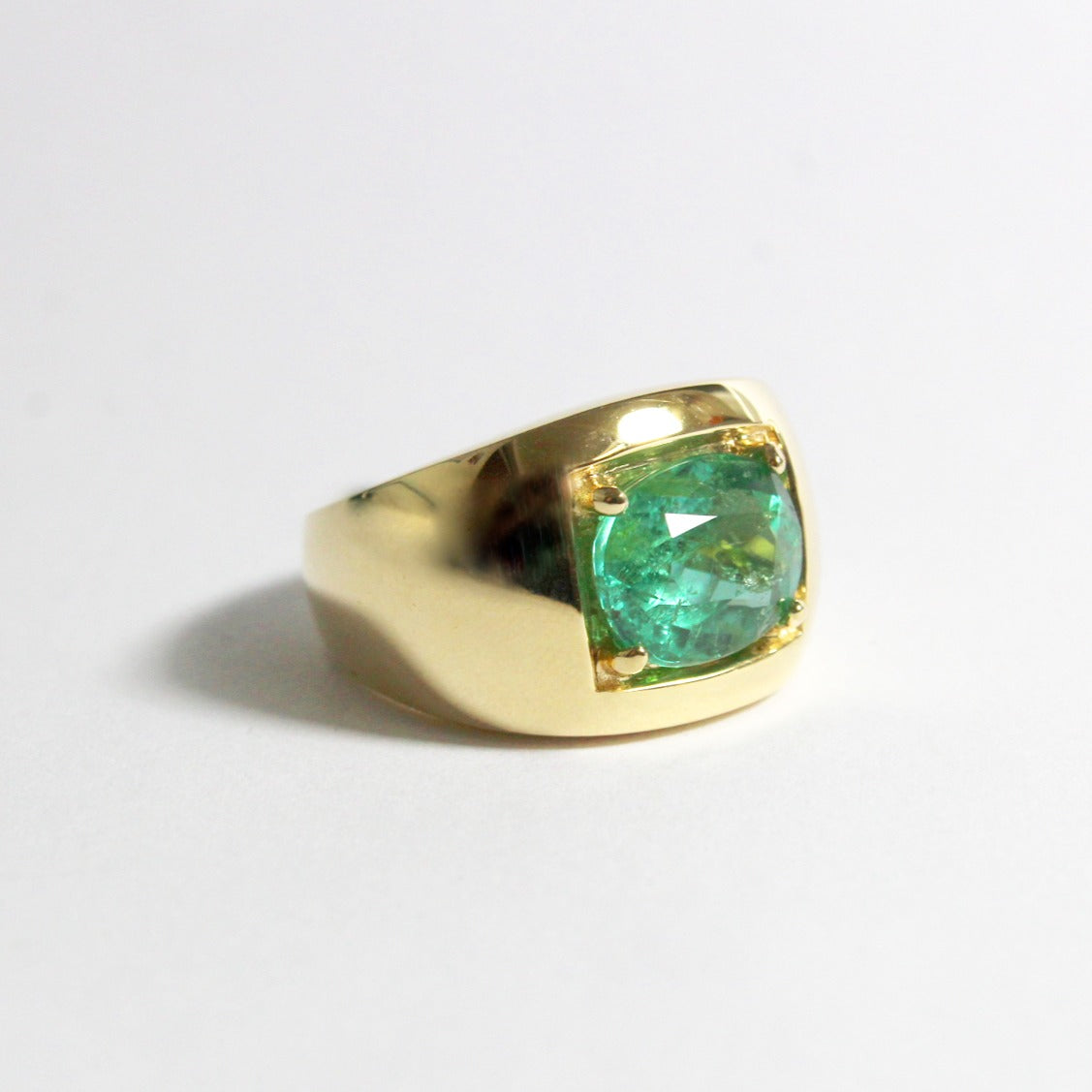 18ct Yellow Gold 4.38ct Paraiba Tourmaline Ring