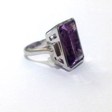 Large Amethyst Cocktail Ring