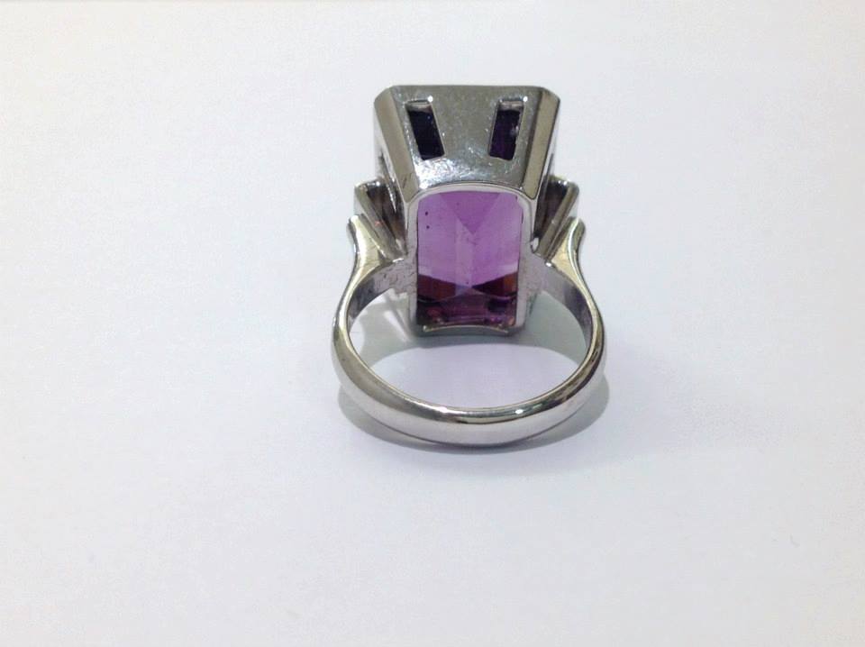 Large Amethyst Cocktail Ring