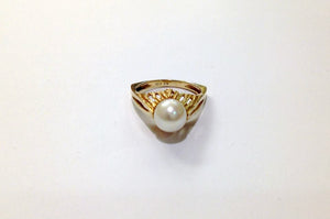 Modernist Cultured Pearl Ring