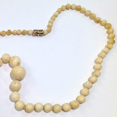 Antique Ivory Beaded Necklace