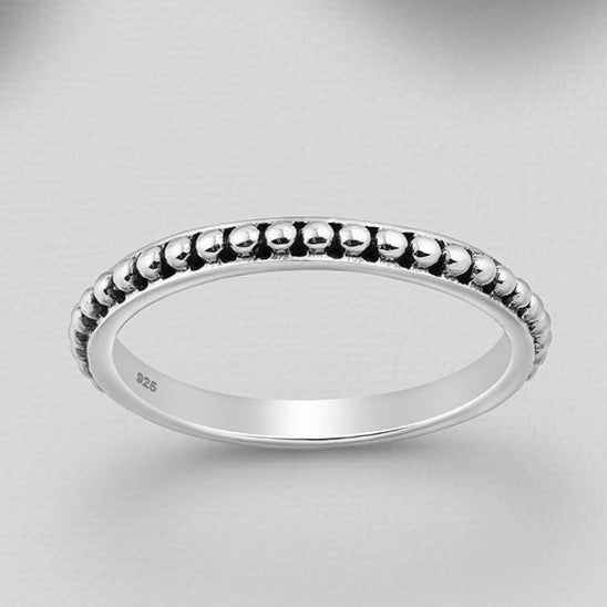 Sterling Silver Ball Bearing Ring