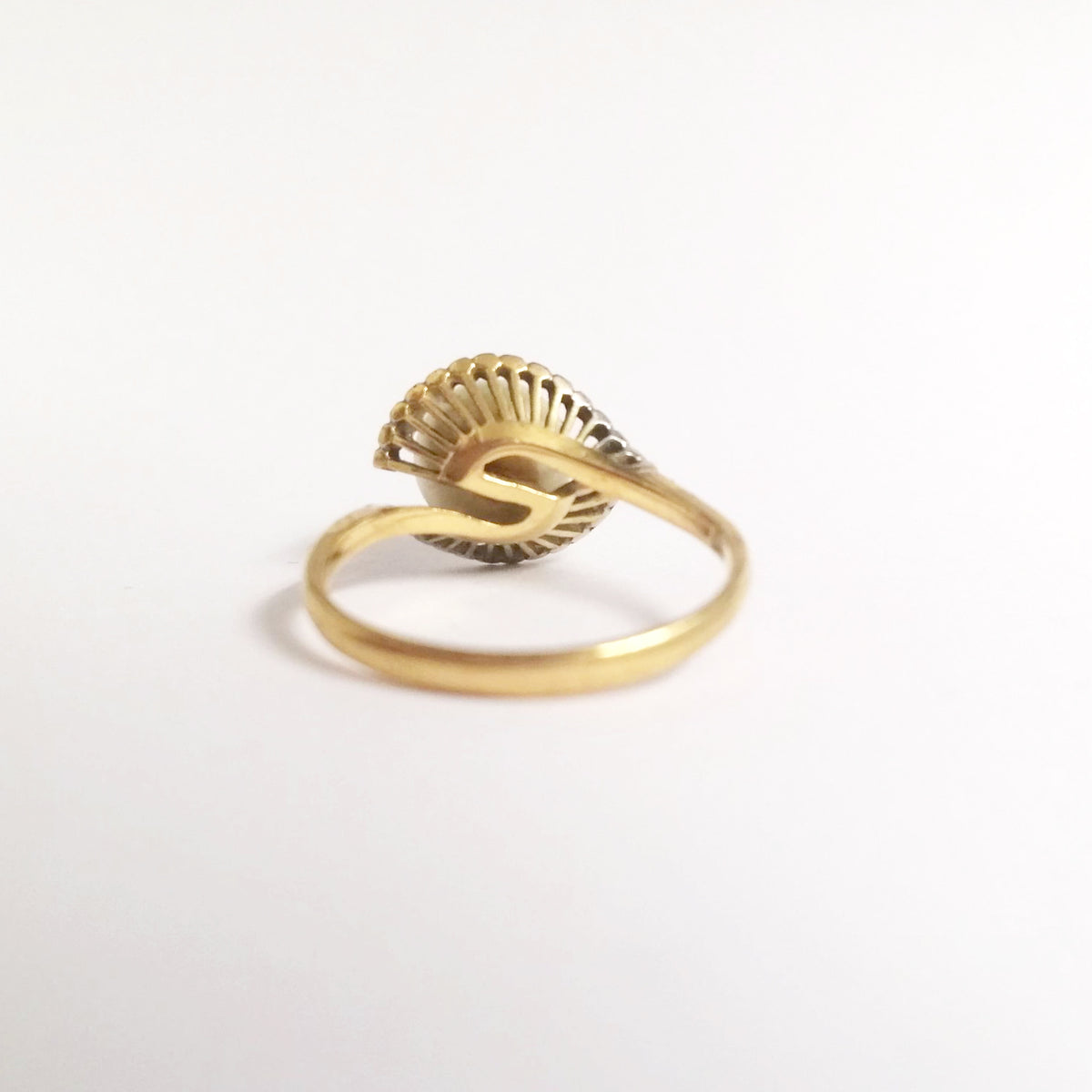 Vintage 18ct Yellow Gold Cultured Pearl Dress Ring