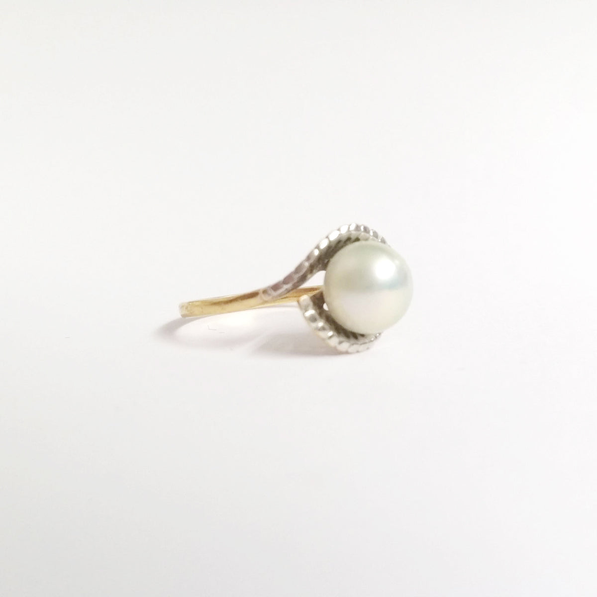 Vintage 18ct Yellow Gold Cultured Pearl Dress Ring