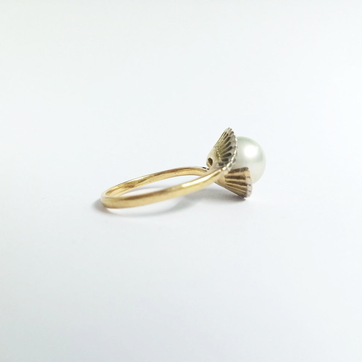 Vintage 18ct Yellow Gold Cultured Pearl Dress Ring