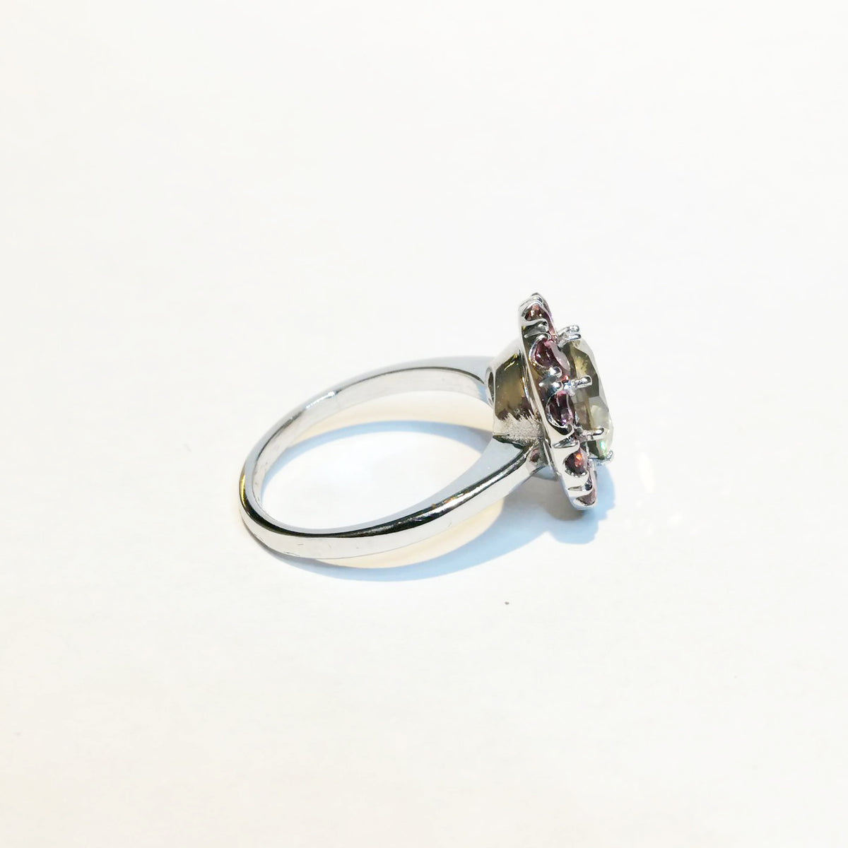 Diamond and Pink Tourmaline Ring