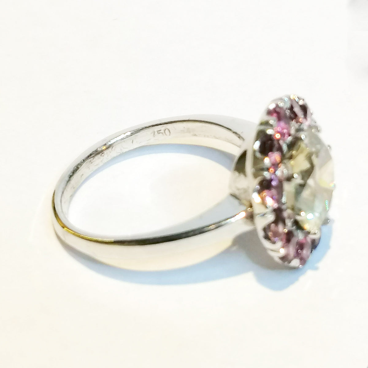 Diamond and Pink Tourmaline Ring