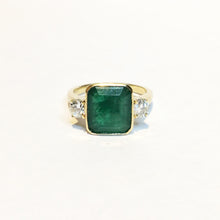 9ct Yellow Gold 3.75ct Emerald and Diamond Dress Ring