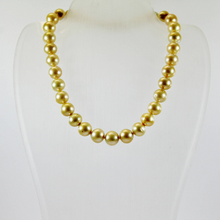 Yellow and Gold South Sea Pearl Necklace
