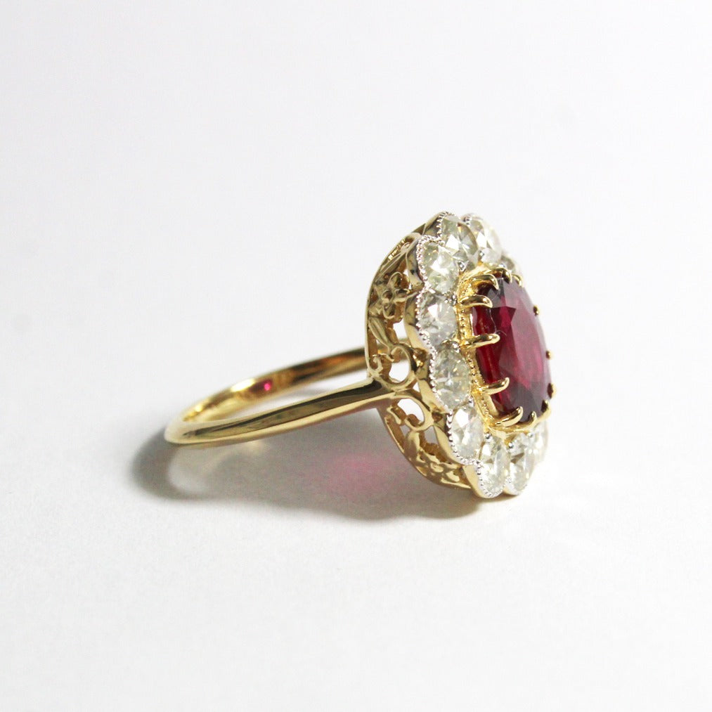 Natural Ruby and Diamond Ring (POA)