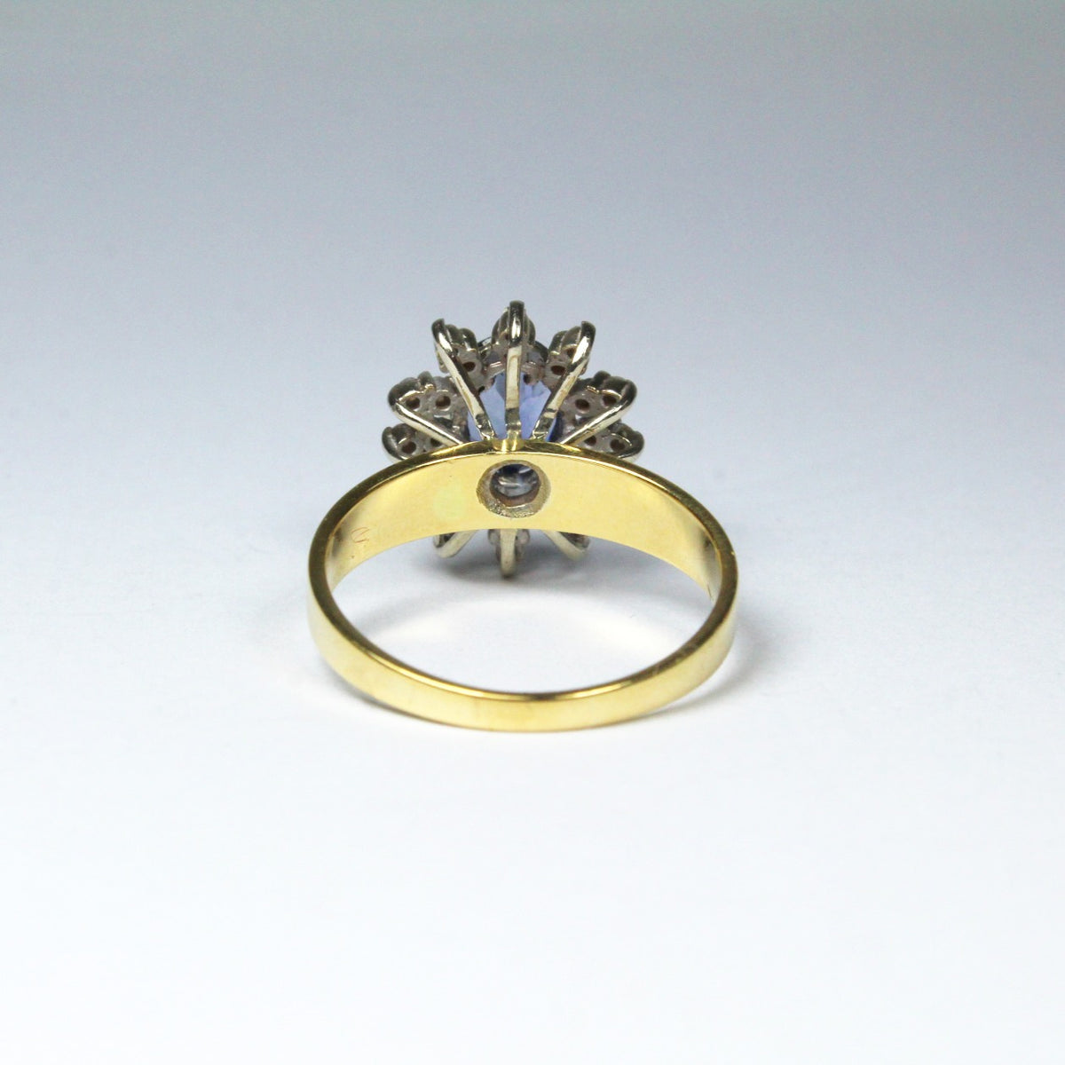 Vintage Ceylon Sapphire and Diamond Ring