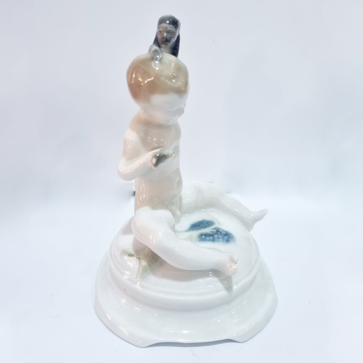 Antique Selb Bavaria Boy and Monkey Porcelain Figurine