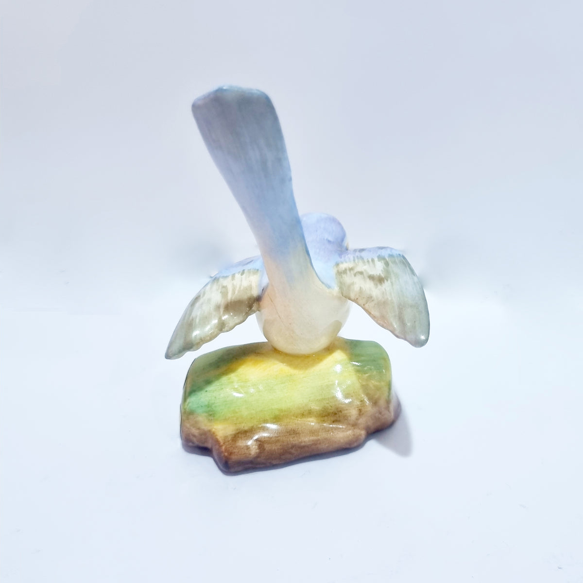 Antique Staffordshire Blue Wren Porcelain Figurine
