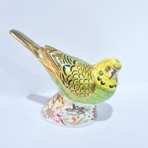 Vintage Royal Crown Derby Budgerigar Figurine