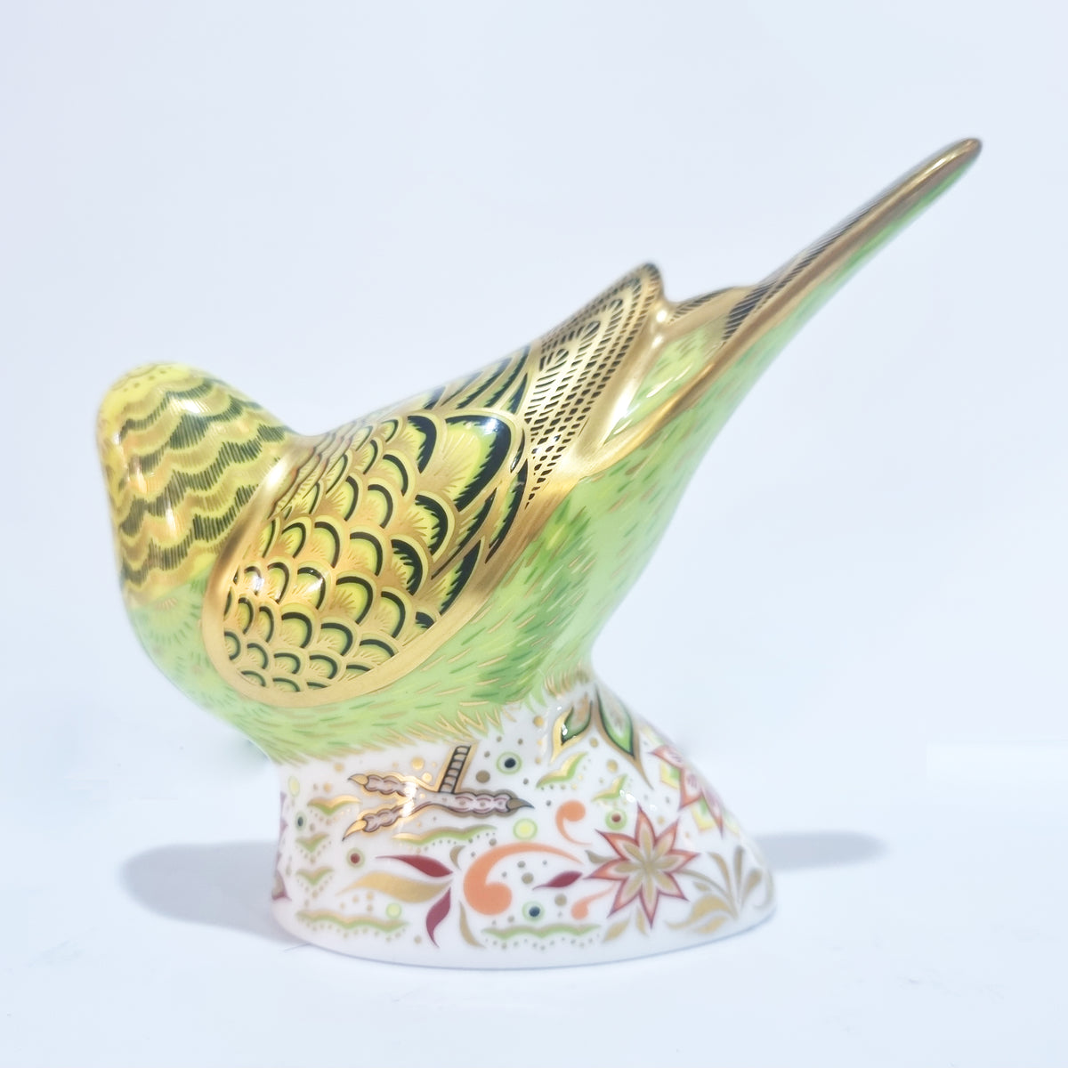Vintage Royal Crown Derby Budgerigar Figurine